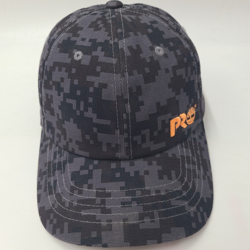 Timberland‎ Hat Adjustable Gray Black Digital Camo Workwear Wickwok Pro Logo Men